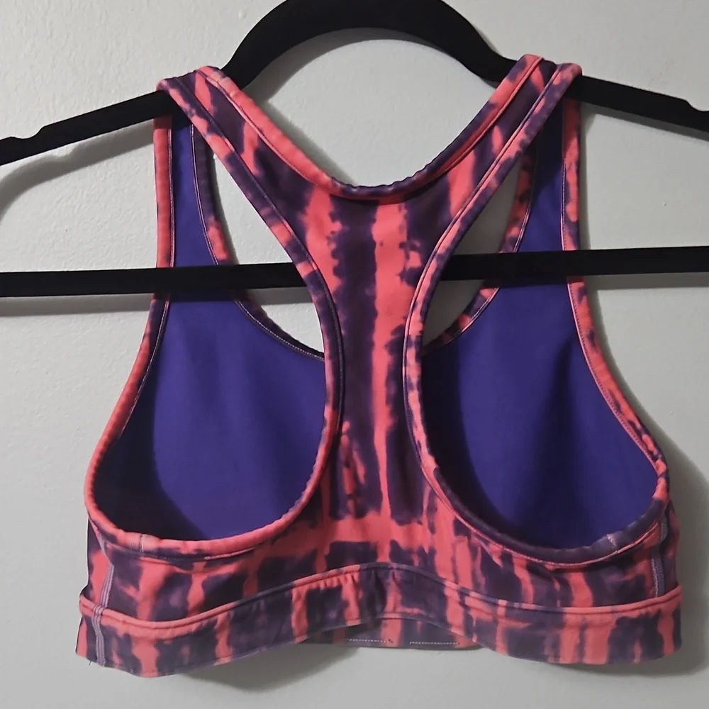 Under Armour Tie-Dye Pink and Purple Pad Free Sports Bra Size S/M